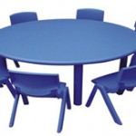 Bộ bàn nhựa đúc NK hình tròn