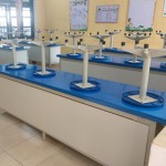 Bàn ghế học sinh phòng Hoá học,sinh học loại bàn dài 2m4