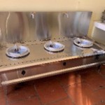 Bếp gas 3 công nghiệp có khung bọc inox